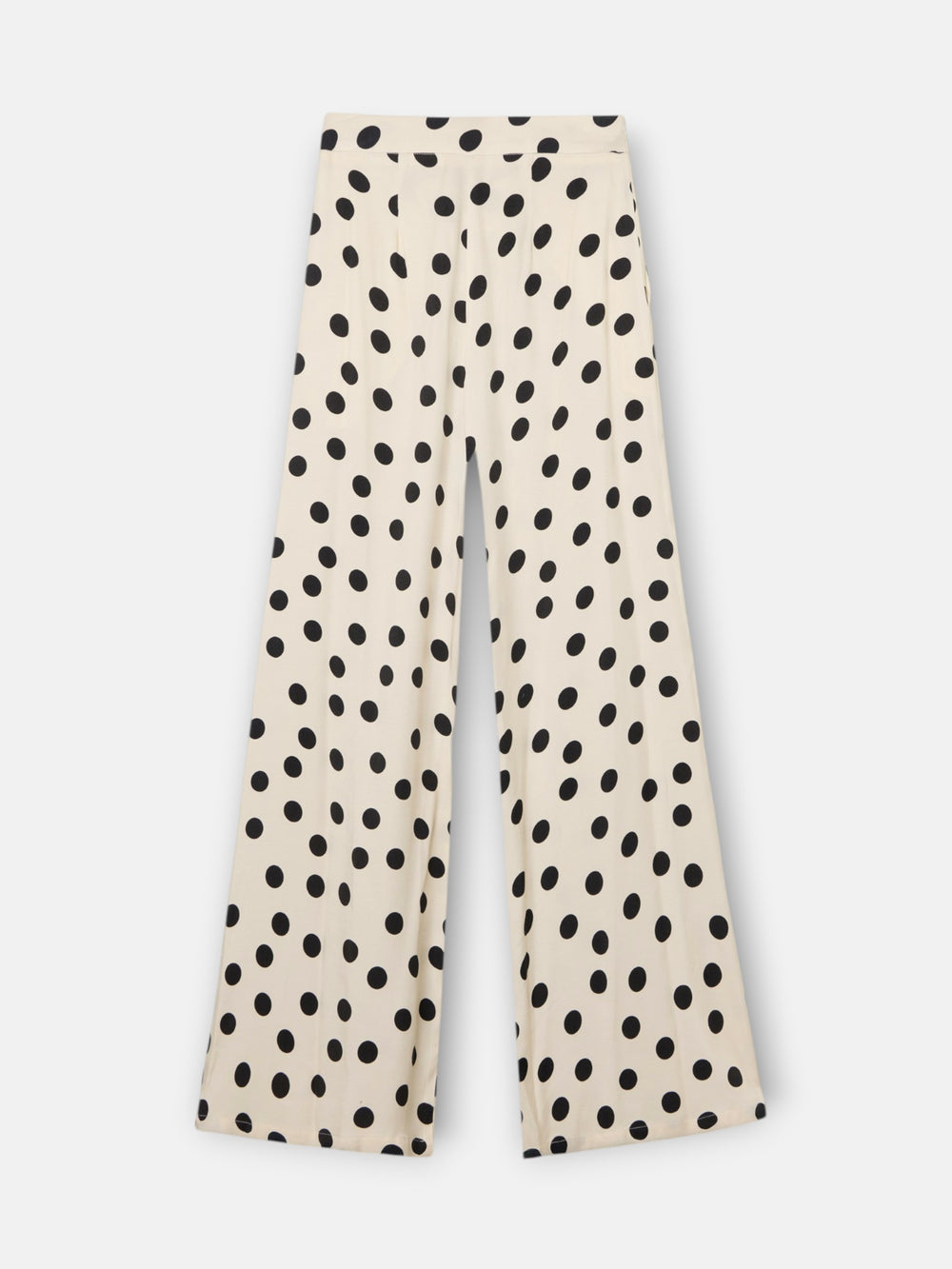 Pantalon vestir palazzo lunares negro