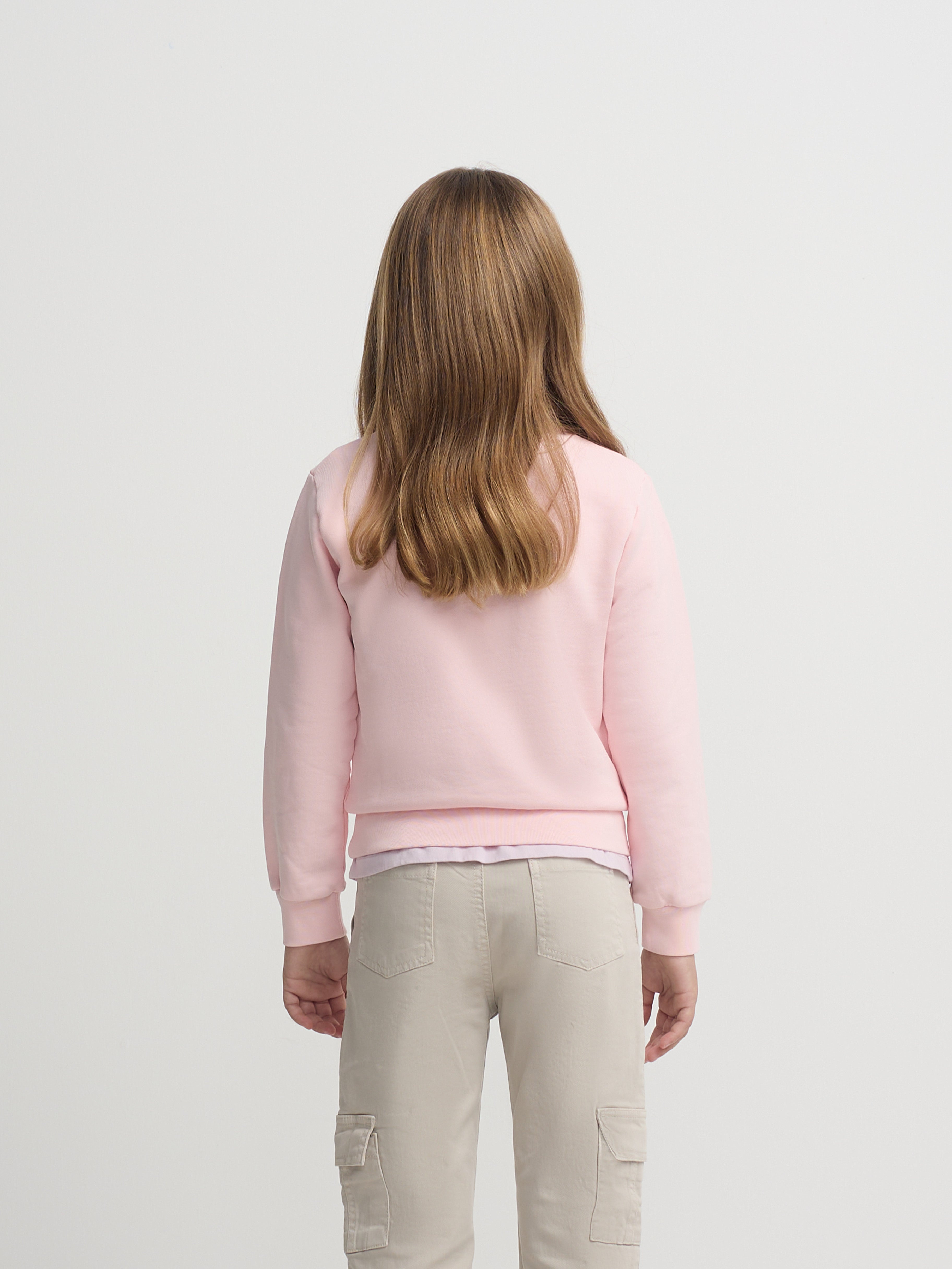 Sweatshirt girl smile rosa