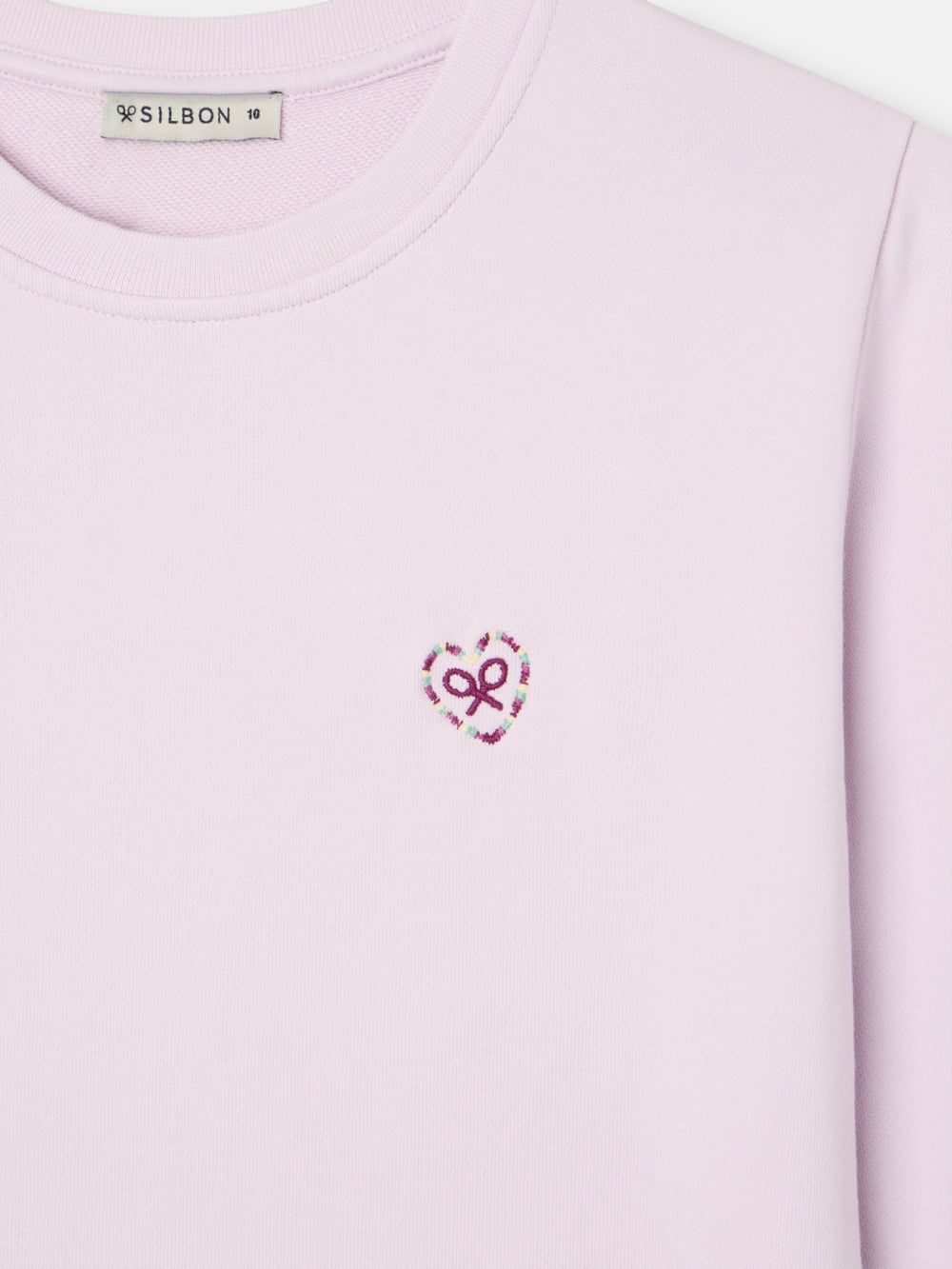 Sweatshirt girl silbon love lilás