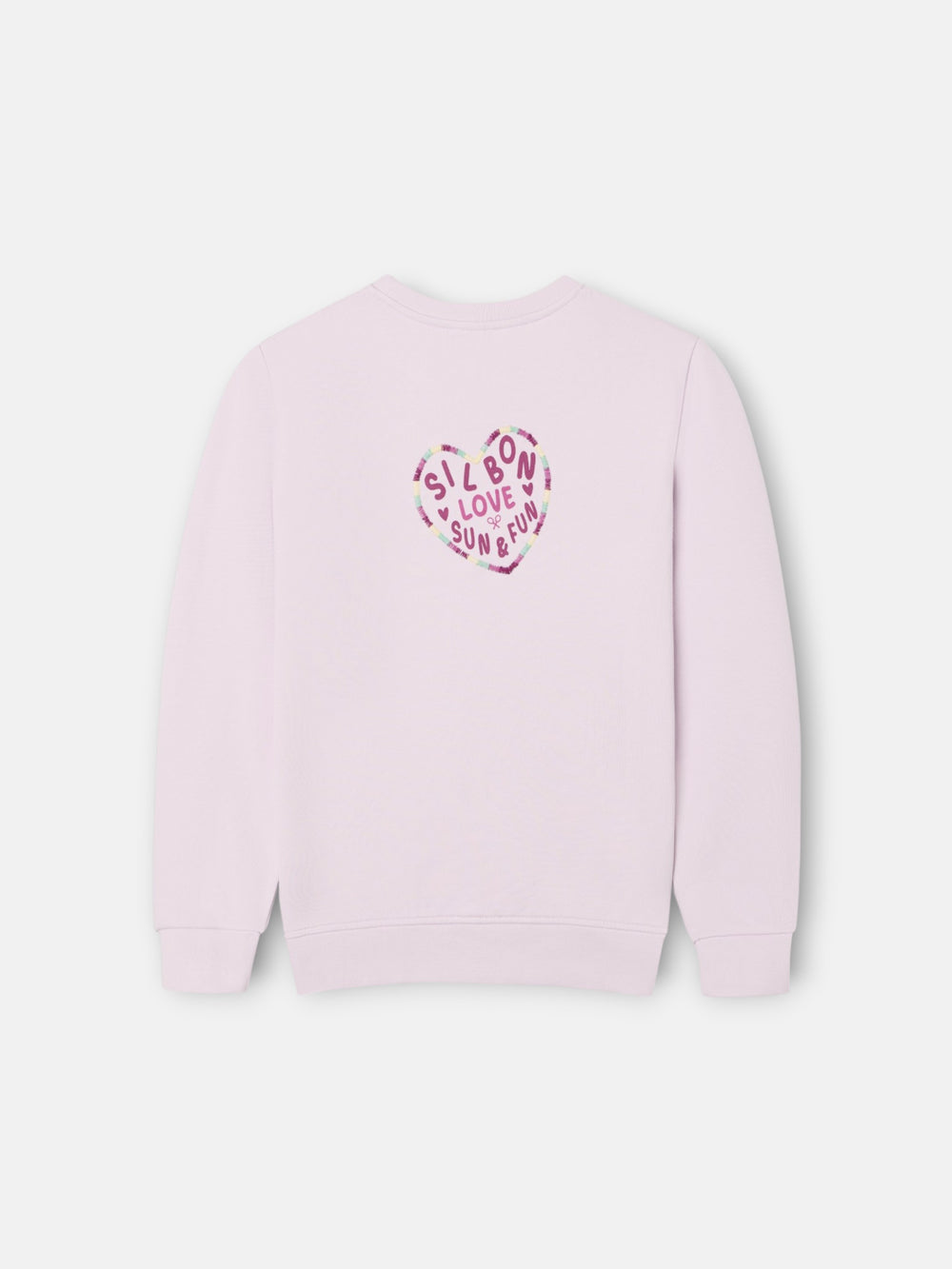 Sweatshirt girl silbon love lilás