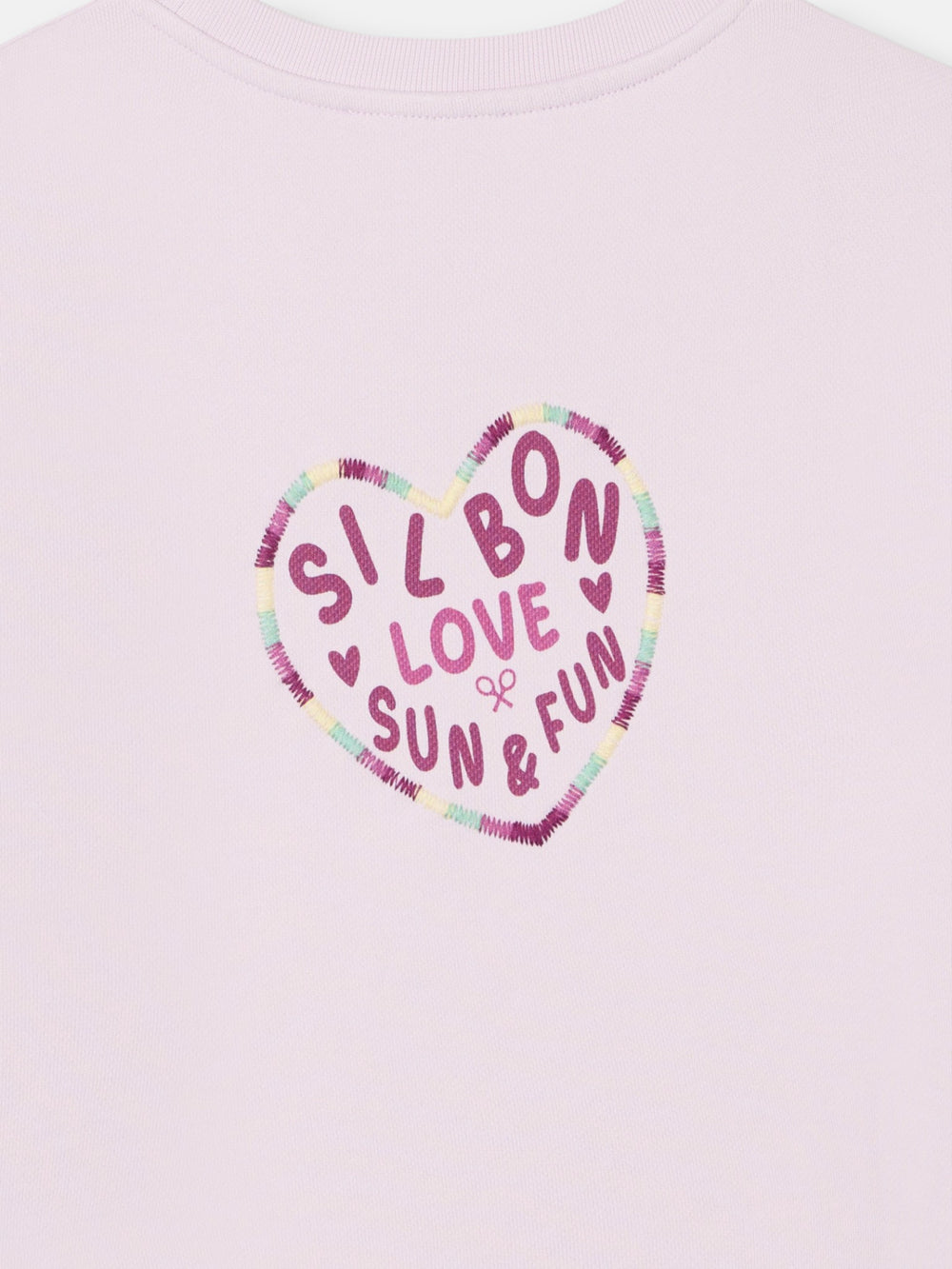 Sweatshirt girl silbon love lilás
