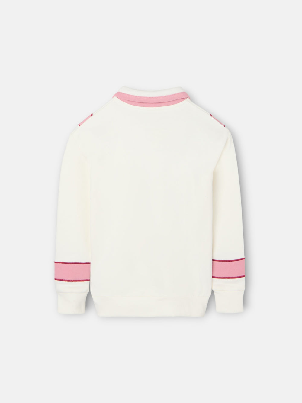 Sweatshirt retro menina rosa e cru