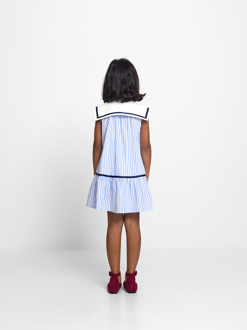 Vestido girl marinero rayas azules