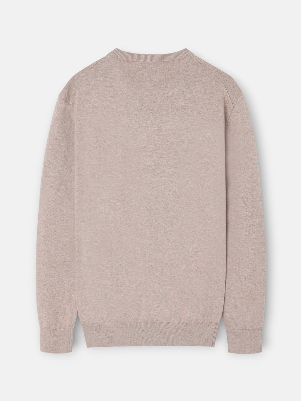 Jersey liso cuello caja beige medio