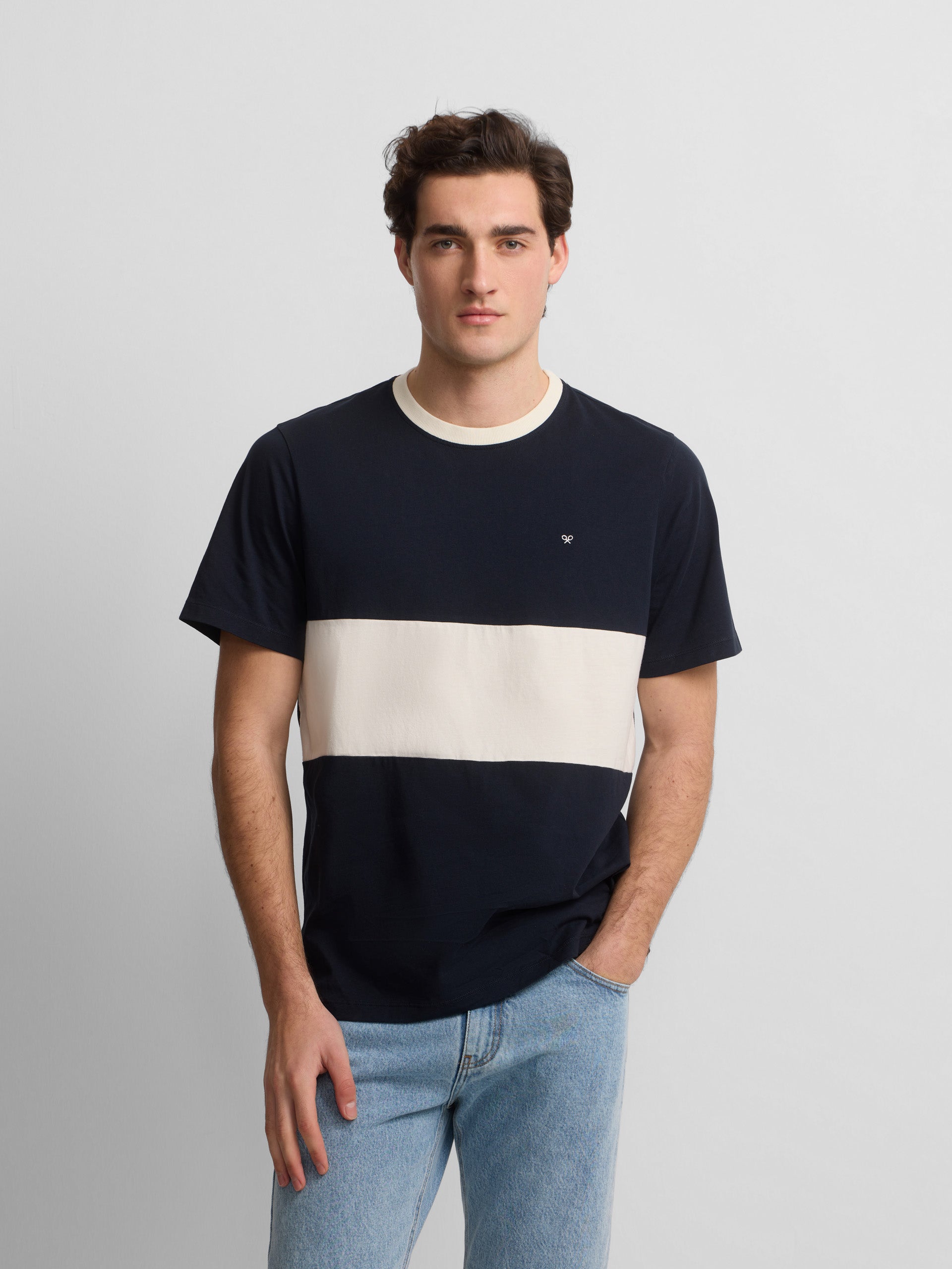 Camiseta raya horizontal cruise azul marino