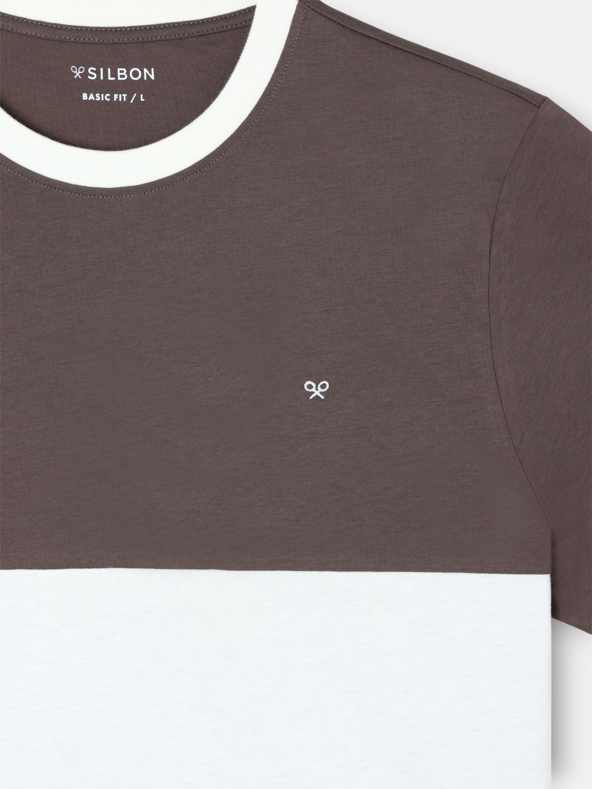 Camiseta raya horizontal cruise marron