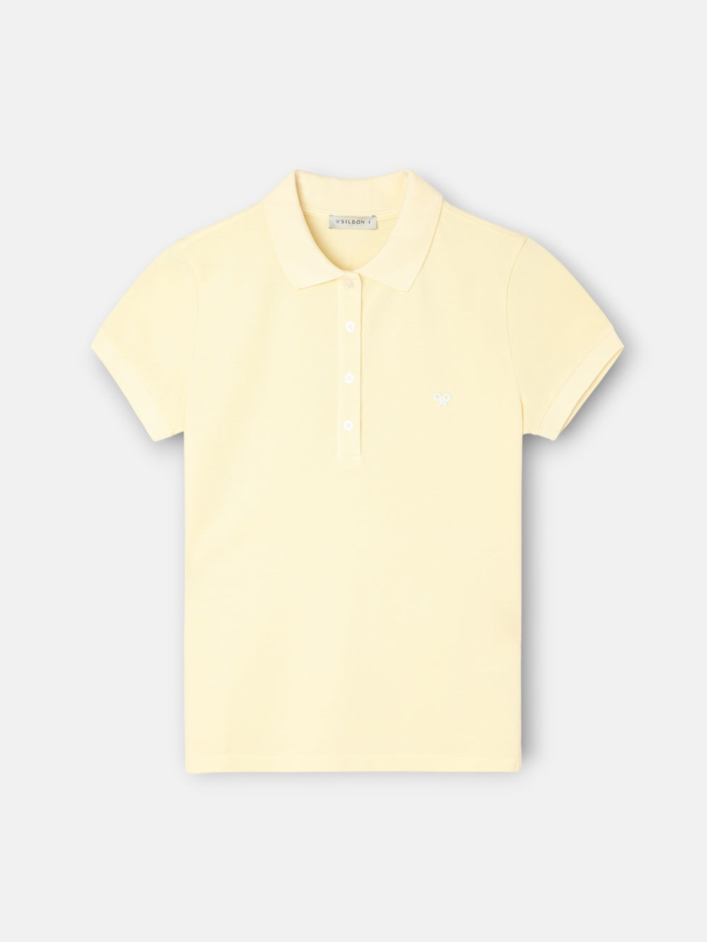Polo clássico amarelo mulher