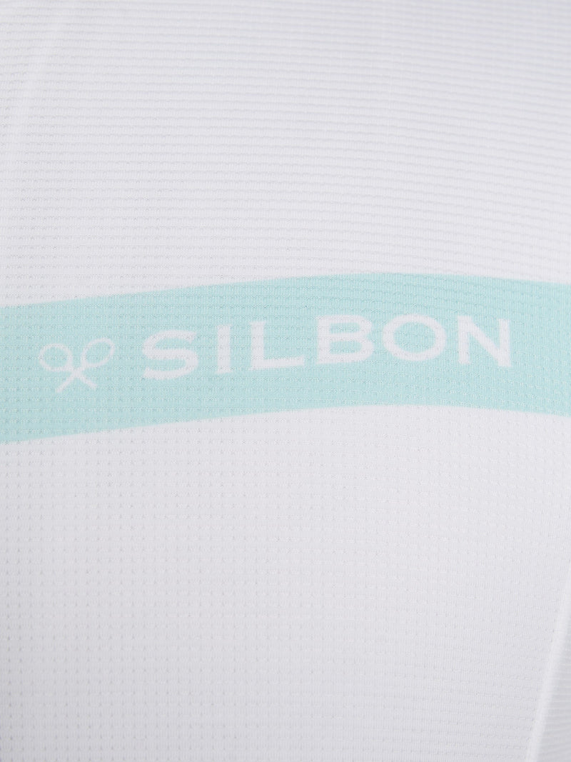Maillot silbon blanco aguamarina